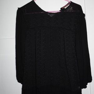 Knox Rose Black Lace Shirt